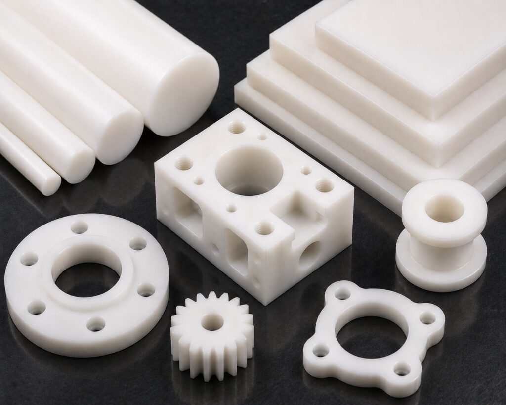Acetal plastic stock and precision CNC machined components