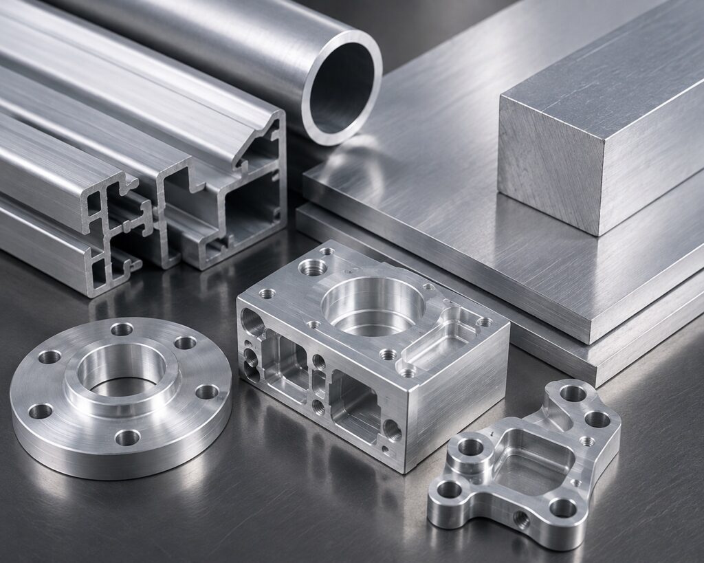 Aluminum stock and precision CNC machined components