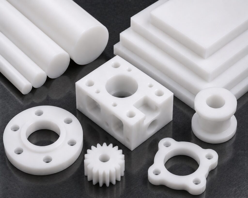 UHMW plastic stock and precision CNC machined components