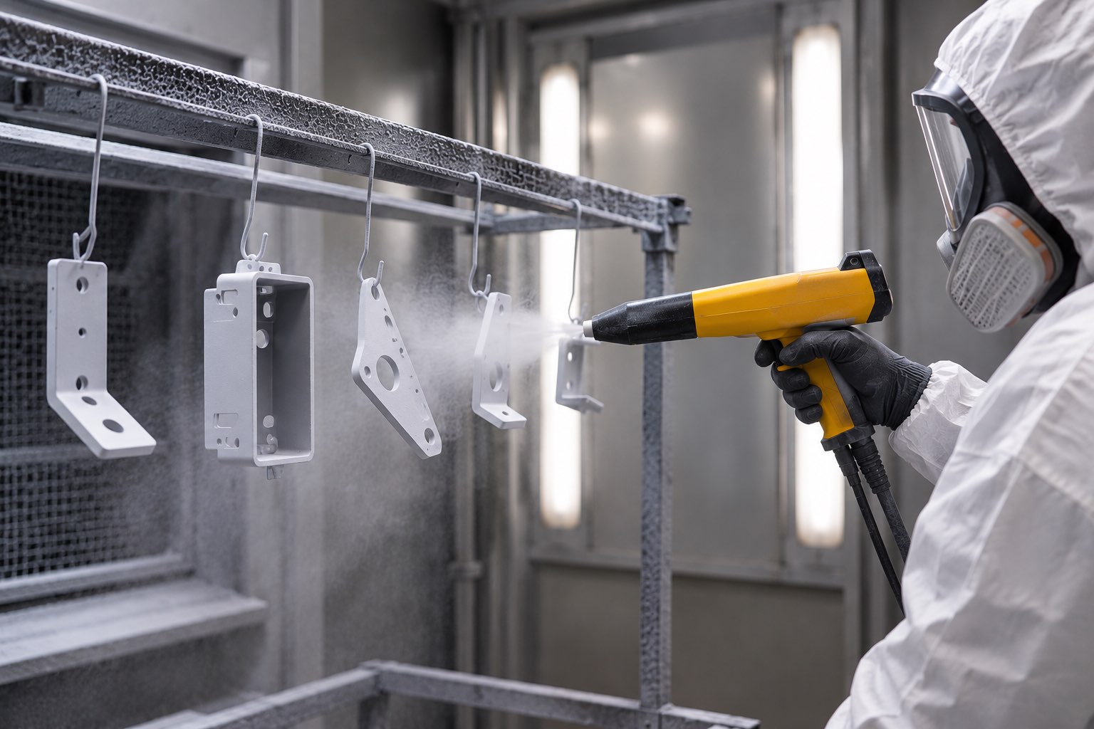 Professional powder coating services for machined parts